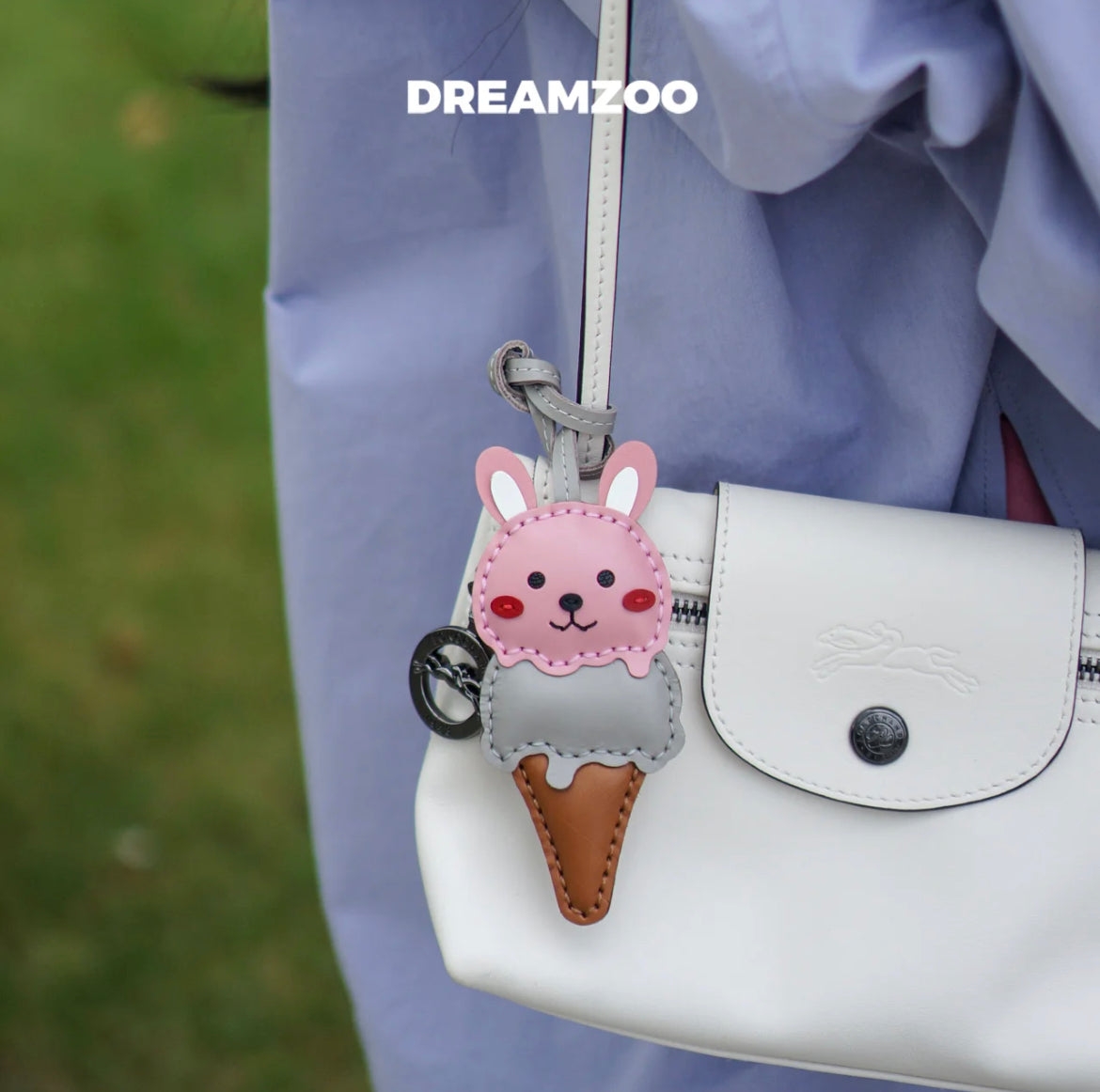 Custom 30-Day Shipping Rabbit Ice Cream Rabbit Pendant Bag Charm Zodiac Keychain Birthday Gift