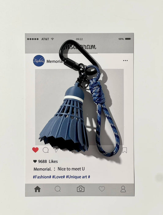 「Color Sport」極夜暗藍羽球搭子掛件 手工製作｜包包掛件