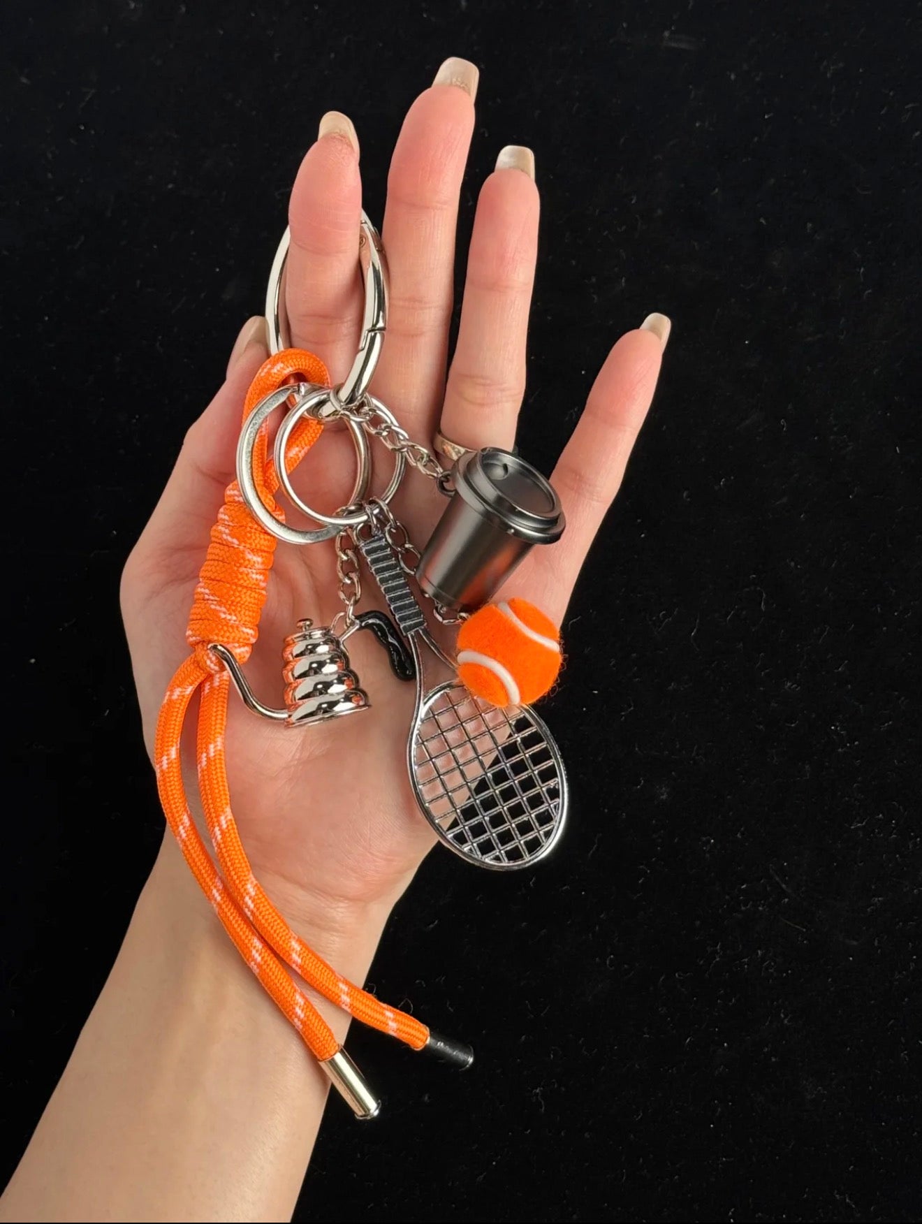 Tennis Girl’s Dream Sports Bag Charm, Enchanting Purple Tennis Sports Bag Charm