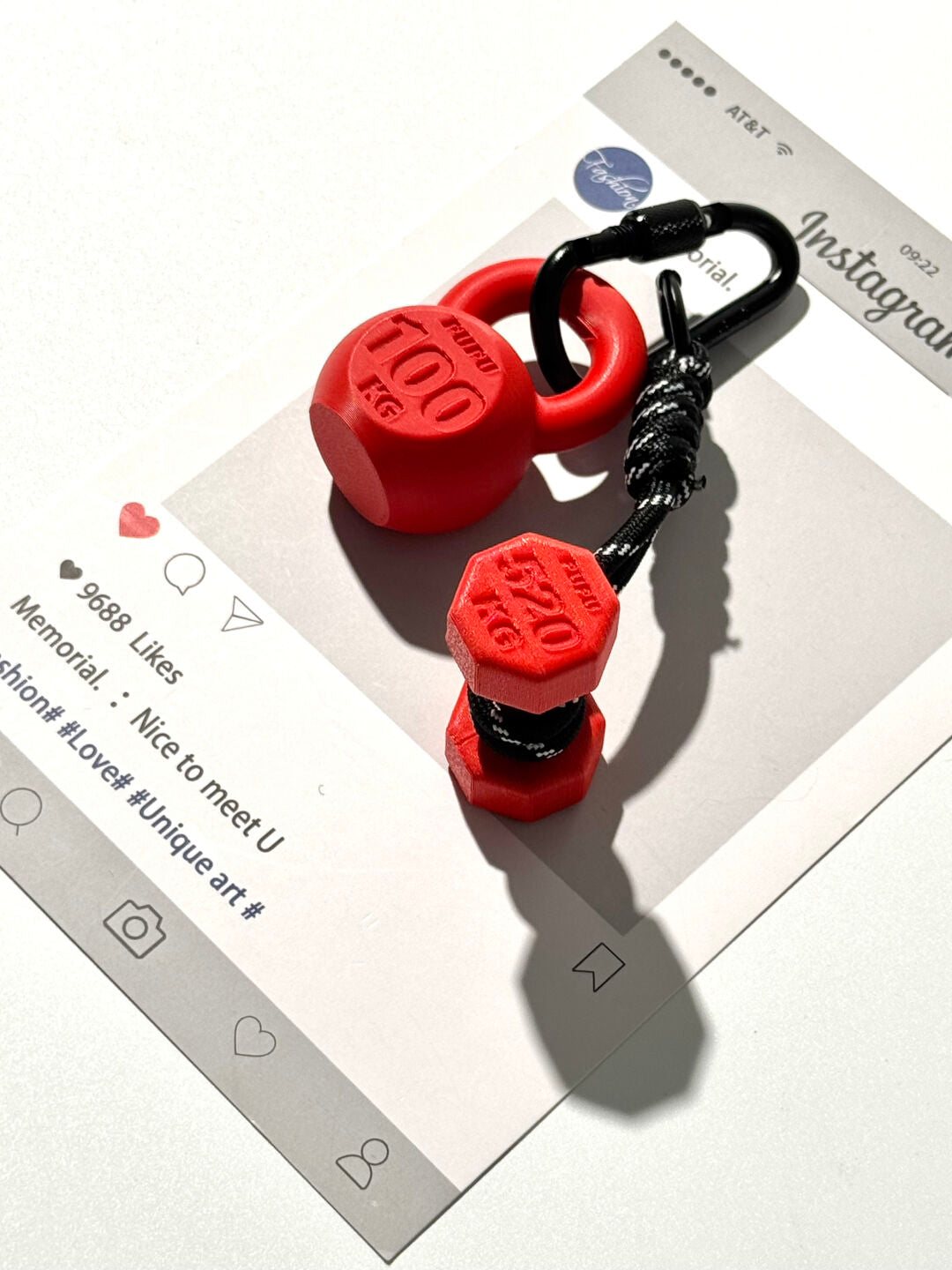 「Color Gym」超可愛3D列印迷你壺鈴啞鈴健身包包掛件