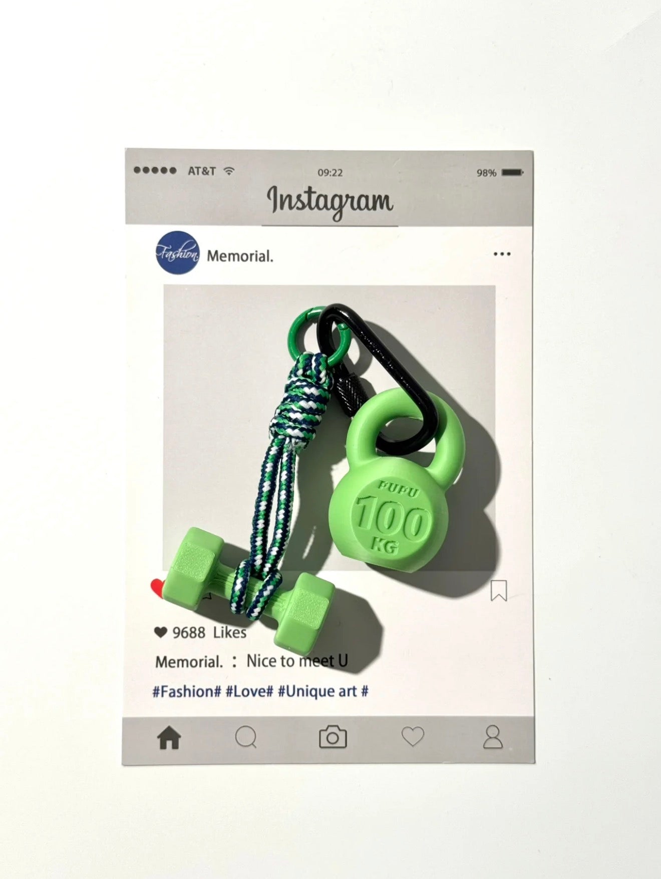 「Color Gym」超可愛3D列印迷你壺鈴啞鈴健身包包掛件